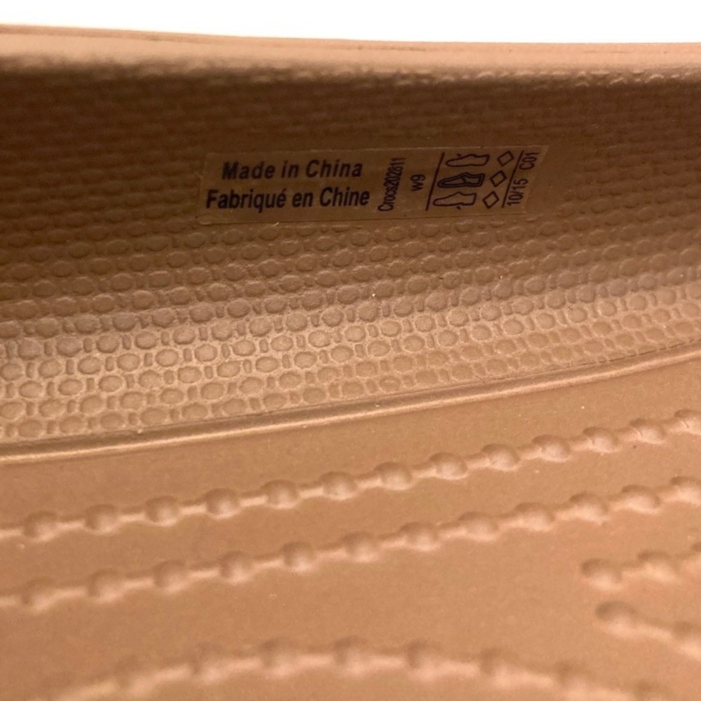 Crocs Sienna Flats Brown Tan Ballet Womens 9 NWT Cut Out Synthetic Comfort - Picture 6 of 7